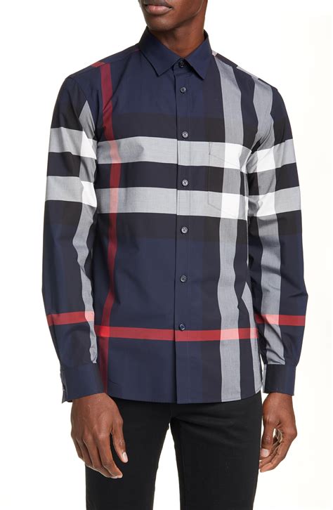 burberry mens button up